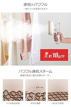 ハイスペックスチームアイロン 大容量 連続使用 空焚防止 軽量 小型 携帯対応 ハイスペックスチームアイロン 大容量 連続使用 空焚防止 軽量